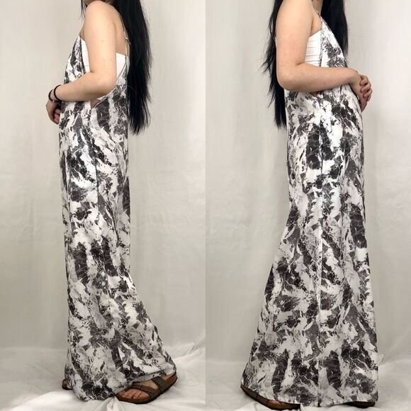 Onia Maxi Marble Print Sun Dress Swimsuit Over Up - Picture 3 of 8
